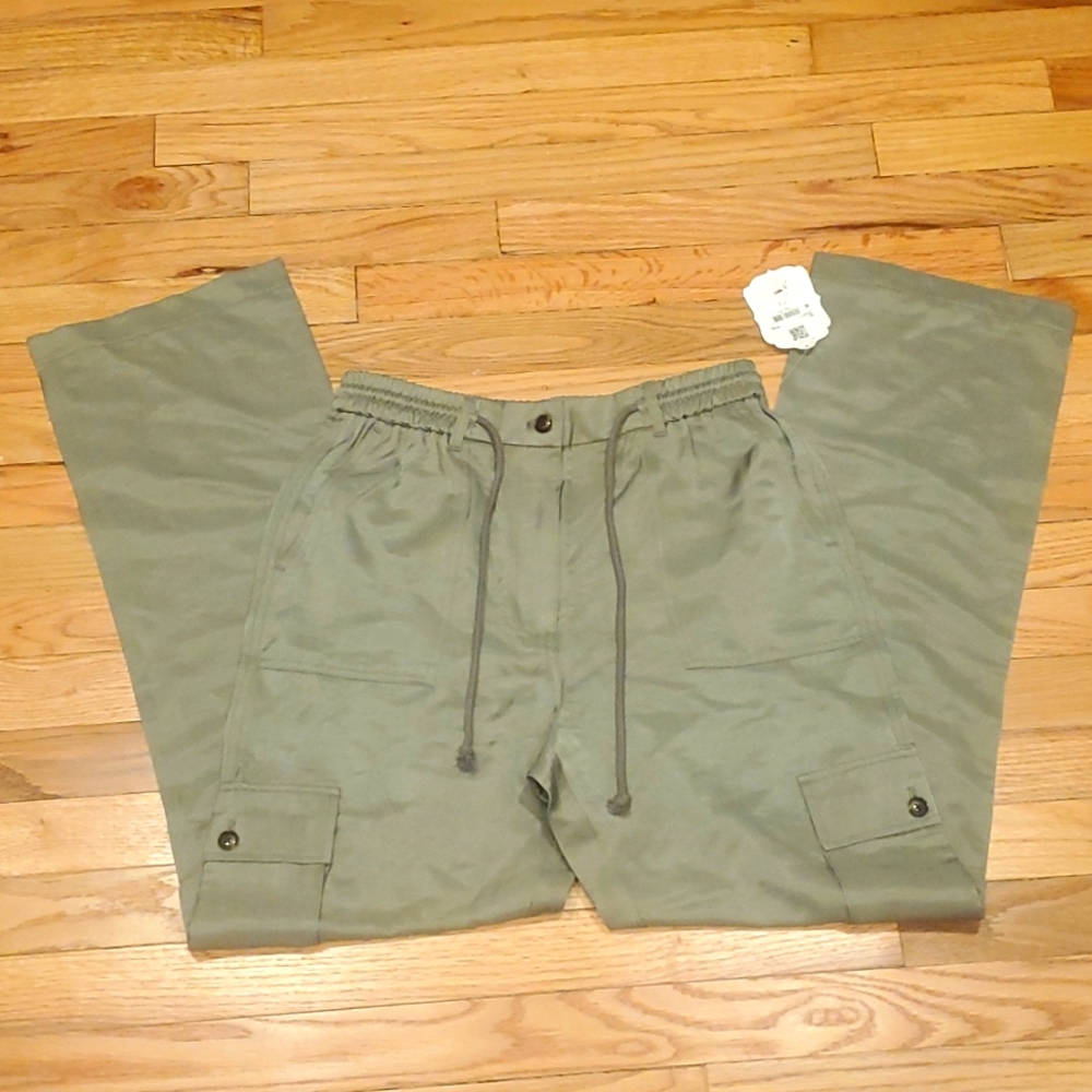 Altar’d State Silky Olive Green Cargo pants size Medium